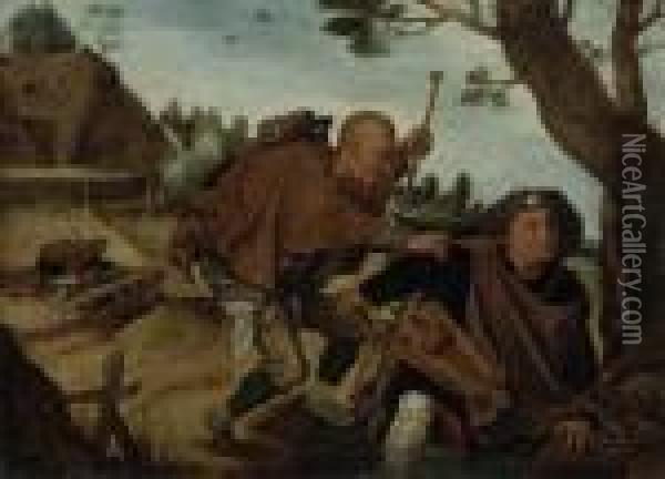 The Blind Leading The Blind Oil Painting - Pieter The Younger Brueghel
