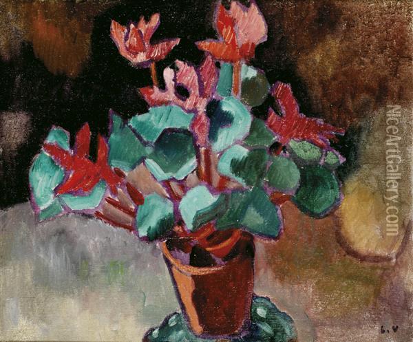 Vase De Fleurs Oil Painting - Louis Valtat