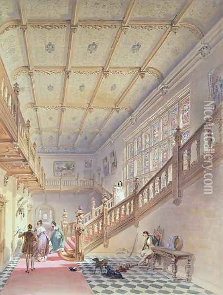 Interior of Beaumanor Hall Oil Painting - William Railton