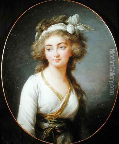 Portrait of Melanie de Rochechouart, Marquise dAumont, Duchesse de Piennes, 1789 Oil Painting - Elisabeth Vigee-Lebrun