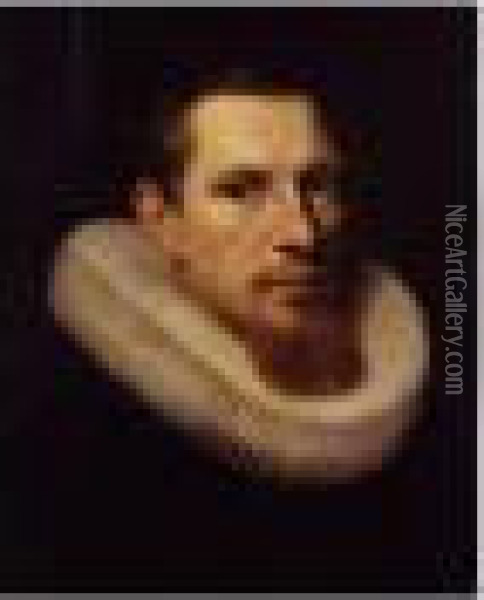 Portrait Of A Young Man Oil Painting - Adriaen Thomasz Ii Key