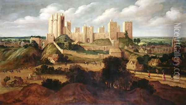 Pontefract Castle Oil Painting - Alexander Keirincx