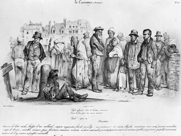 The Emancipated People, from La Caricature, engraved by Delaporte, 1831 Oil Painting - Charles Joseph Travies de Villiers