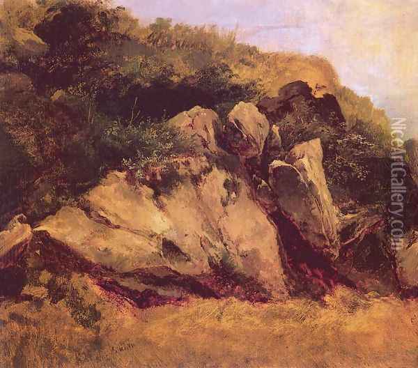 Rocks 1843 Oil Painting - Mihaly Kovacs