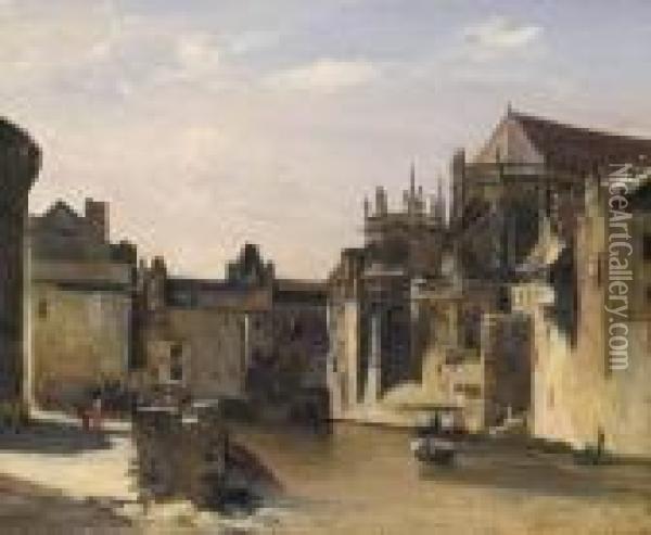 Saint Pierre De Caen Oil Painting - Richard Parkes Bonington
