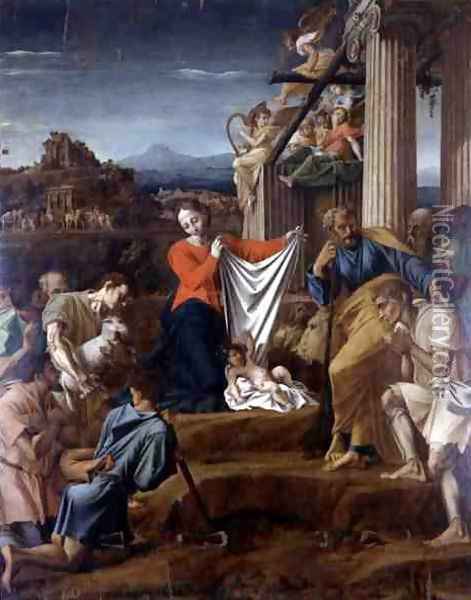 Nativity Oil Painting - Polidoro Da Caravaggio (Caldara)