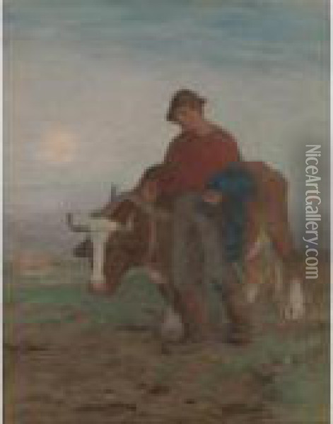 Returning From The Fields Oil Painting - Horatio Walker