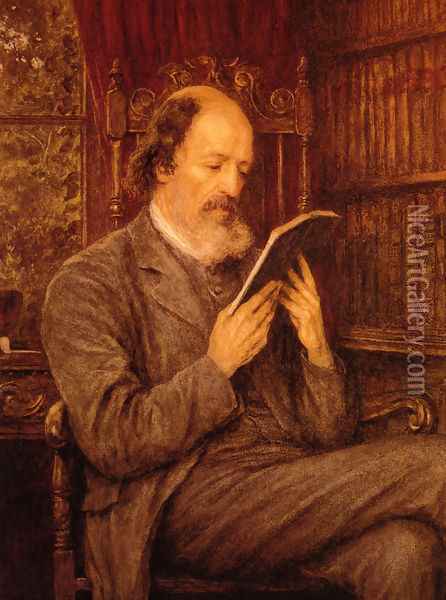 Alfred Lord Tennyson Oil Painting - Helen Mary Elizabeth Allingham