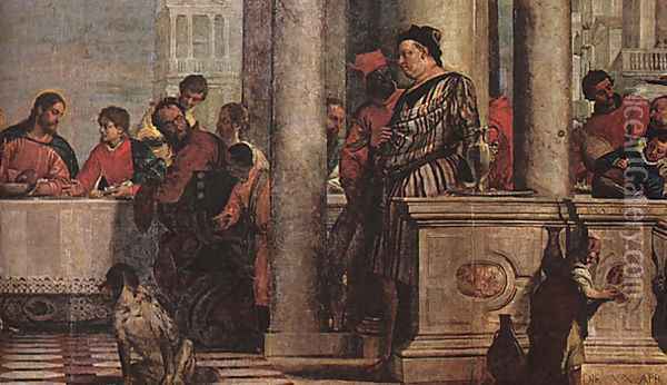 Feast in the House of Levi (detail) 1573 Oil Painting - Paolo Veronese (Caliari)