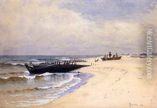 Low Tide Oil Painting - Alfred Thompson Bricher