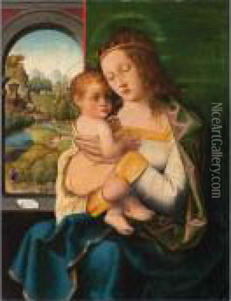 Madonna Col Bambino Oil Painting - Bartolomeo Veneto