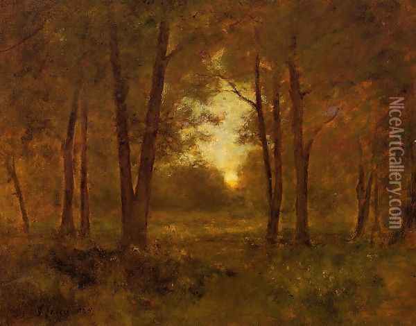 Sundown Near Montclair Oil Painting - George Inness
