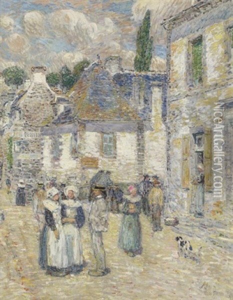 Pont-aven Oil Painting - Childe Hassam
