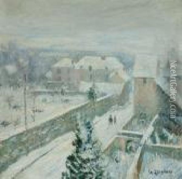 La Neige A Triel-sur-seine Oil Painting - Gustave Loiseau