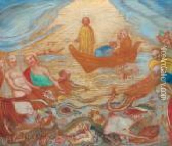 La Peche Miraculeuse - The Miraculous Draught Oil Painting - James Ensor