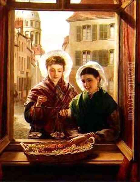At my window Boulogne Oil Painting - William Powell Frith