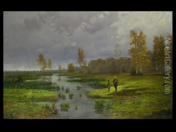 Die Jager Oil Painting - Fyodor Alexandrovich Vasil'yev