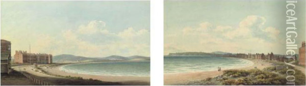 Two Views Of Weymouth Oil Painting - Nicholson, F.