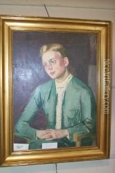 Damenportrait Oil Painting - Heinrich Stegemann