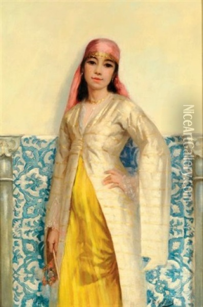 Beaute Arabe Oil Painting - Louis Galliac