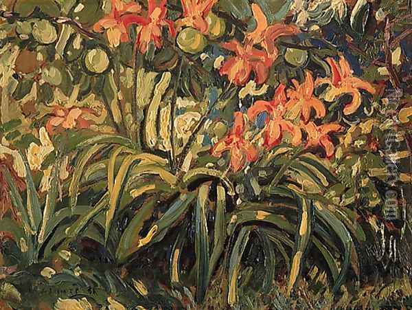 Lilies and Apples Oil Painting - Arthur Lismer