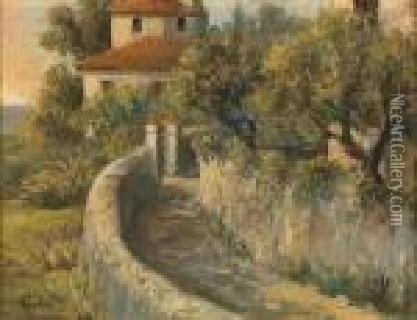 Italian Landscape Oil Painting - Francesco Gioli