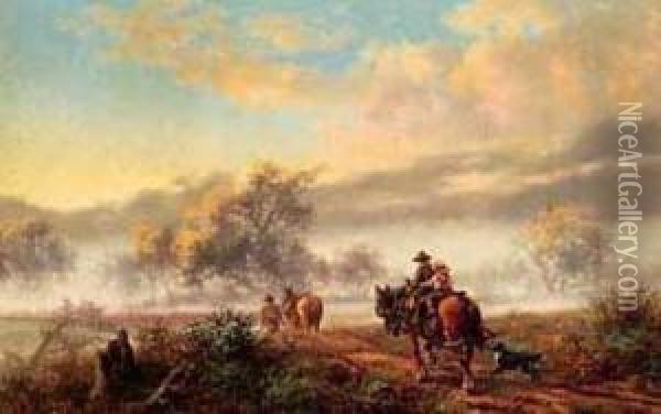 Early Ride Oil Painting - James Alfred Turner