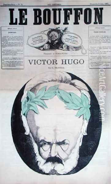 Caricature of Victor Hugo 1802-85 from the front cover of Le Bouffon, June 1867 Oil Painting - Georges Labadie Pilotell