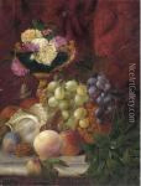 Grapes Oil Painting - Edward Ladell