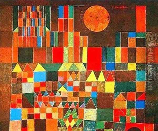 Castle and Sun Oil Painting - Paul Klee