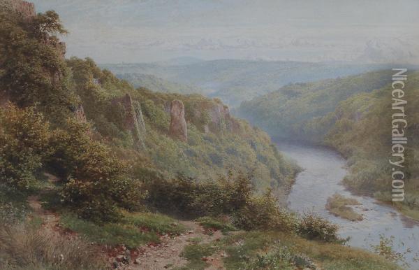 Looking Down The Wye To Simmons Gat Oil Painting - Harry Sutton Palmer
