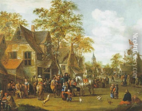 Bauernkirmes Oil Painting - Barend Gael