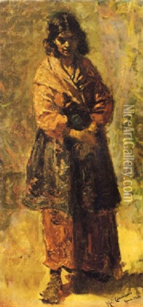 La Ciociara Oil Painting - Michele Cammarano