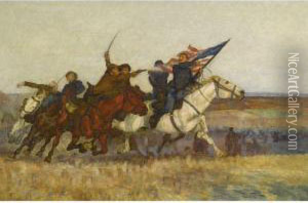 The Rebel Deflection Oil Painting - W.T. Trego