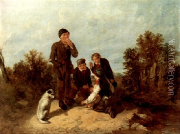 Dividing The Spoils Oil Painting - Albert William Holden