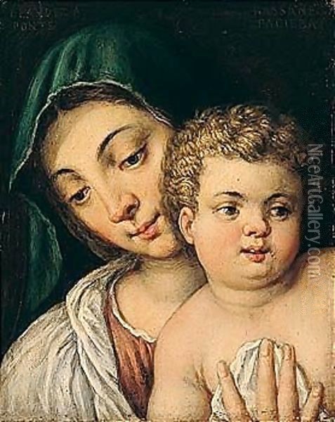 The Madonna And Child Oil Painting - Leandro Bassano