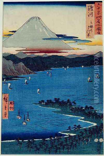 Pine moor at Mio Suruga Province from Famous Places of the Sixty Provinces Oil Painting - Utagawa or Ando Hiroshige