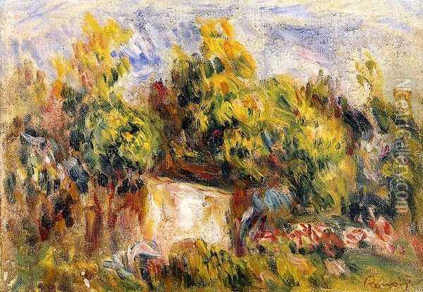 Landscape With Cabin Oil Painting - Pierre Auguste Renoir