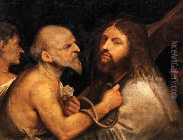 Christ Carrying the Cross 3 Oil Painting - Tiziano Vecellio (Titian)