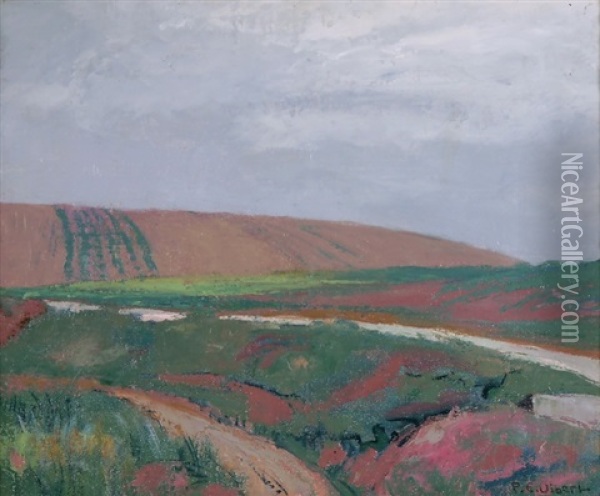 La Route Dans Les Champs Oil Painting - Pierre Eugene Vibert