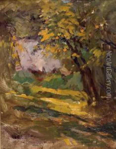 Landschaft Oil Painting - Wilhelm Hohnel