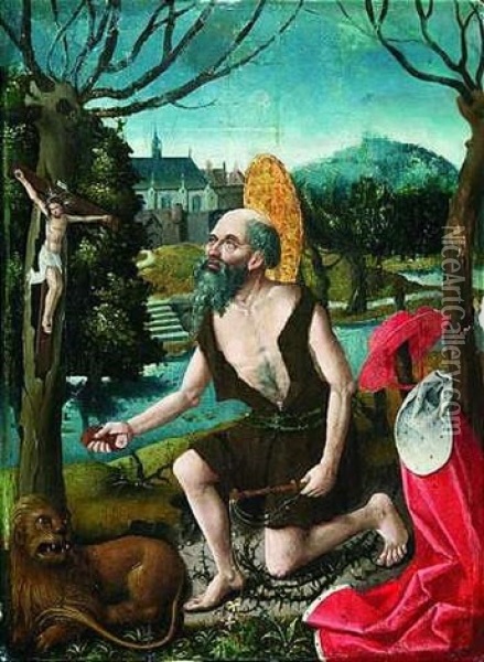 Der Bussende Hl. Hieronymus Oil Painting - Hans Burgkmair the elder