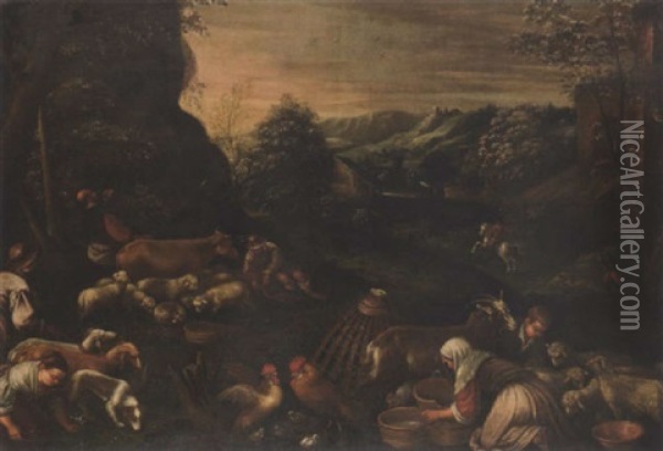 An Allegory Of Summer Oil Painting - Gerolamo da Ponte Bassano