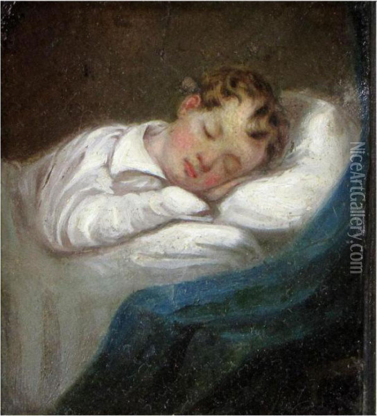 Sleeping Child Oil Painting - Thomas Sully