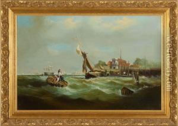 Wind Against The Tide (tilbury Fort) Oil Painting - Clarkson Frederick Stanfield