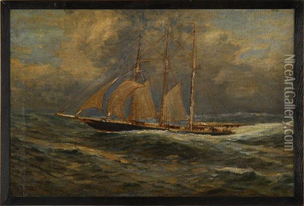 The Atlantic Oil Painting - Carlton Theodore Chapman