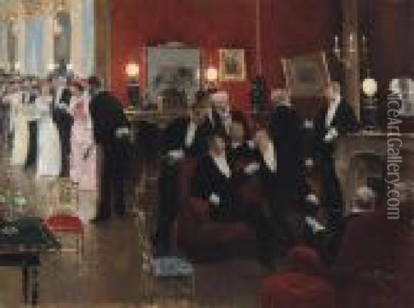 Scene De Bal: At The Ball Oil Painting - Jean-Georges Beraud