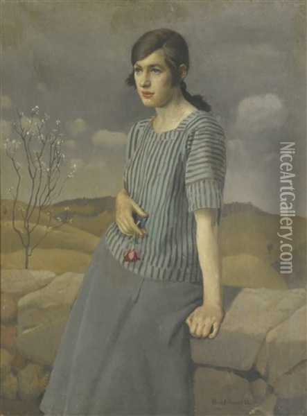 Clara Oil Painting - Harold Harvey