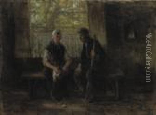 Courtship Oil Painting - Jozef Israels