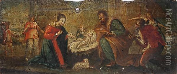 Adoration Of The Shepherds Oil Painting - Andrea Meldolla Schiavone
